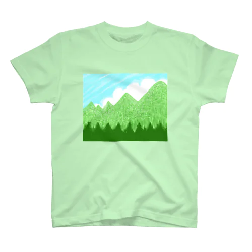 ☁️青空と雲☁️と青い山脈🗻ズ スタンダードTシャツ