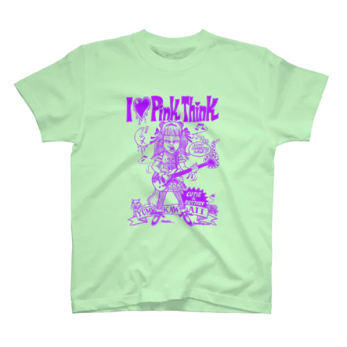 紫　PinkThink Regular Fit T-Shirt