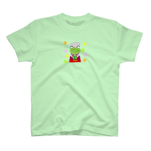 お茶を飲むかえるおばあちゃん Regular Fit T-Shirt