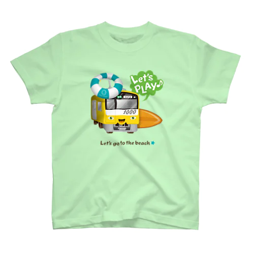 黄色い電車 「 海へ行こう 」 スタンダードTシャツ