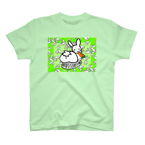 ｶｵｽうさぎ:緑【多+1】 スタンダードTシャツ