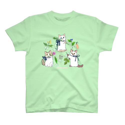 🌿植物採集にゃんたち🌿 たたメーピー スタンダードTシャツ