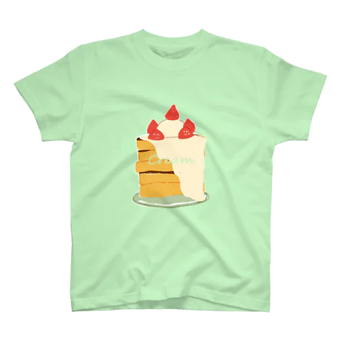 パンケーキクリーム（透過文字） スタンダードTシャツ