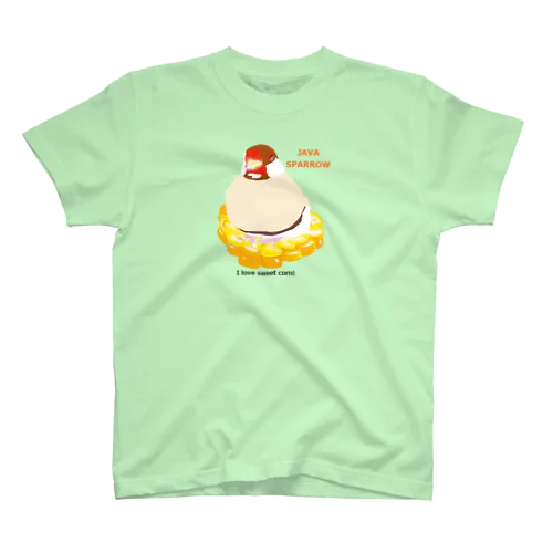 トウモロコシ大好き文鳥 スタンダードTシャツ