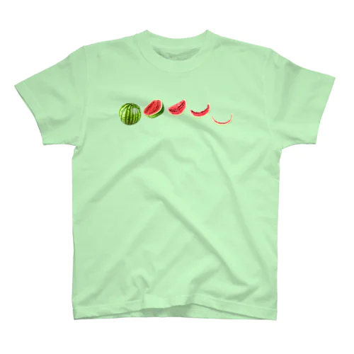 🍉スイカの満ち欠け(写真) スタンダードTシャツ