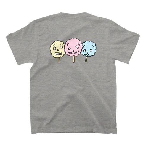 【バックプリント】ドクロ風味な綿菓子 スタンダードTシャツ