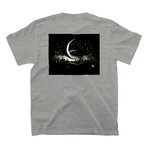 Moon 白黒の物語のお月様 スタンダードTシャツ