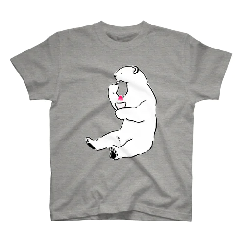 シロクマかき氷いちご味・濃い色対応 スタンダードTシャツ