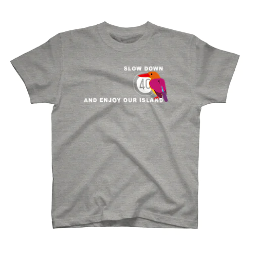 SLOWDOWNアカショウビン スタンダードTシャツ