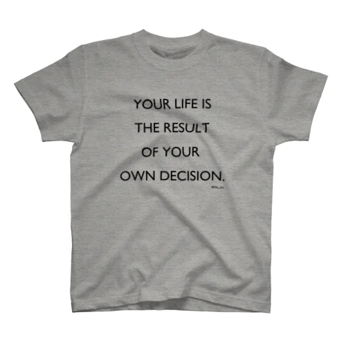 YOURLIFE_black Regular Fit T-Shirt
