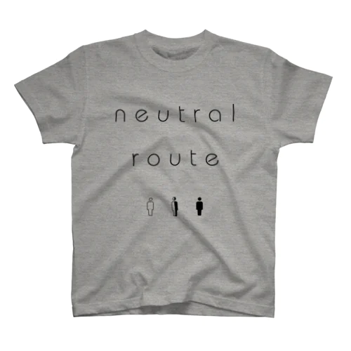 neutral route [Black] スタンダードTシャツ