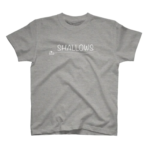 3/8oz SHALLOWS 「a piece of cake」白文字 Regular Fit T-Shirt