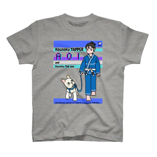 高速タッパーAOI＆高速タップ犬（青） Regular Fit T-Shirt