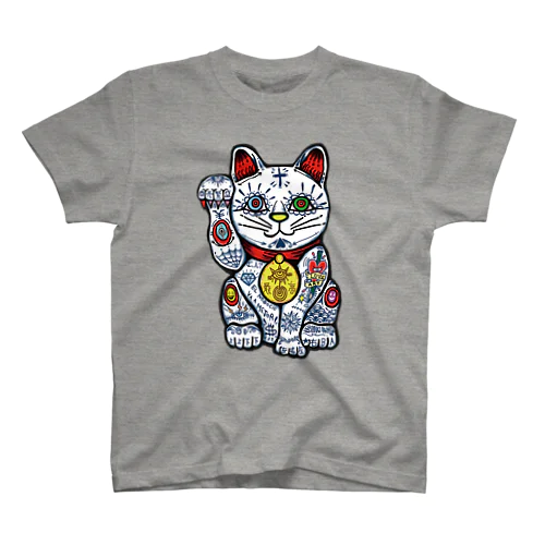 開運招き猫グラフィックTシャツ スタンダードTシャツ