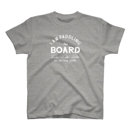 PADDLING THE BOARD _white Regular Fit T-Shirt