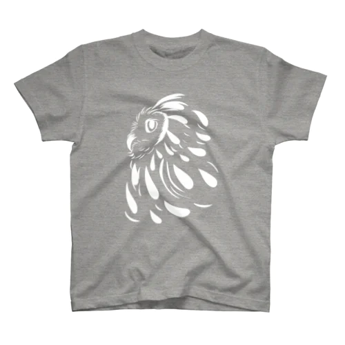 横顔フクロウホワイト Regular Fit T-Shirt