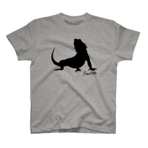 フトアゴヒゲトカゲの影ー黒ー Regular Fit T-Shirt