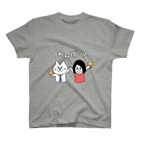 ゆりえ時間(手描き) グレー スタンダードTシャツ