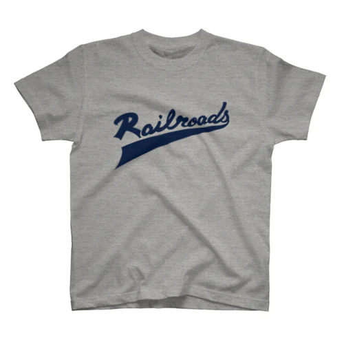 Railroadsロゴ　あお Regular Fit T-Shirt