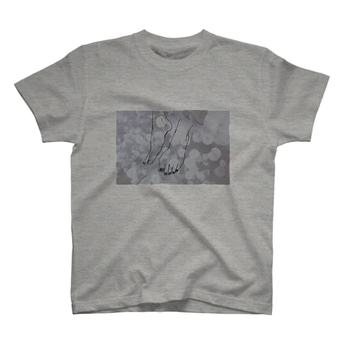 あし (灰) Regular Fit T-Shirt