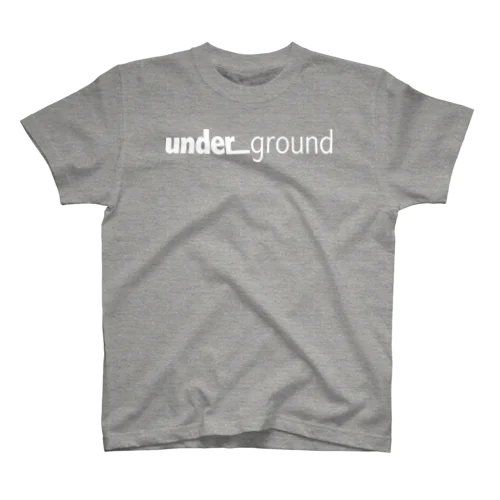 under_ground (white logo)【前】/steps【背】: TS Regular Fit T-Shirt