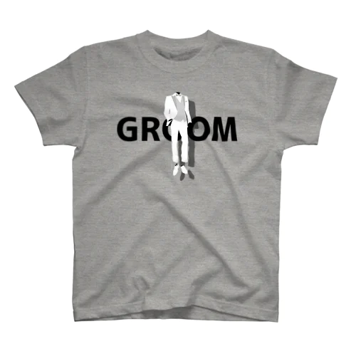 ペア(GROOM)タキシード_白_FB スタンダードTシャツ