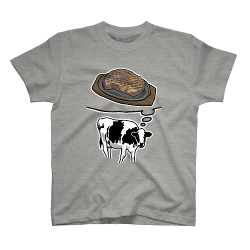 牛とステーキ。 スタンダードTシャツ