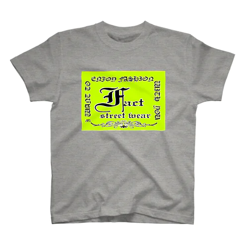 fact street wear メインロゴ1st Tイエロー Regular Fit T-Shirt
