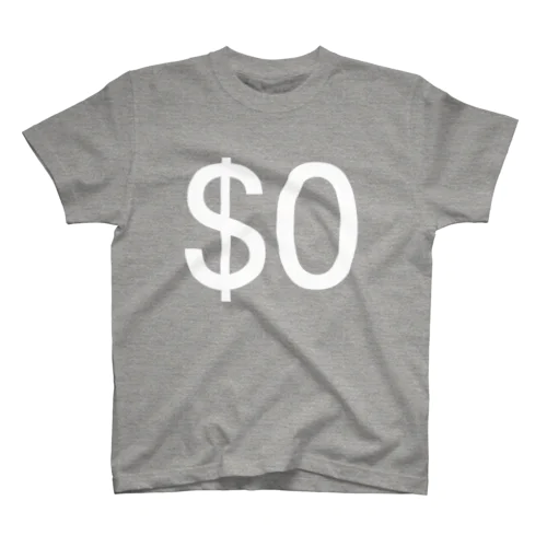 $0 白文字 スタンダードTシャツ