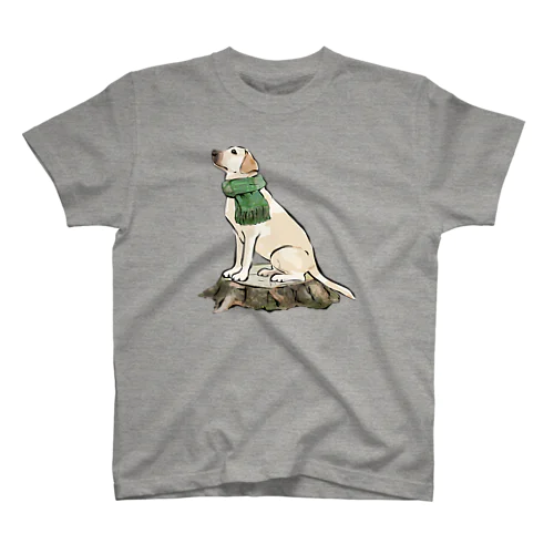 マフラー犬　ラブラドルレトリバー Regular Fit T-Shirt