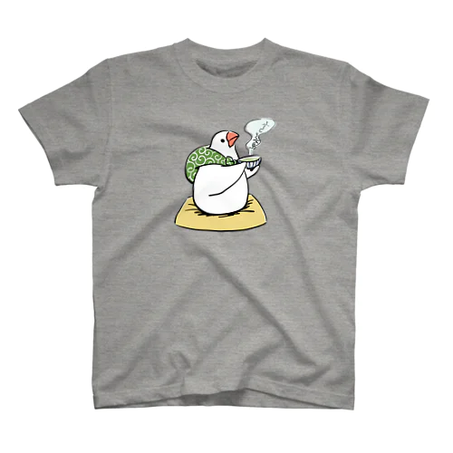 一息いれるふろしき文鳥 スタンダードTシャツ