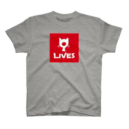 9LIIVES logo red スタンダードTシャツ