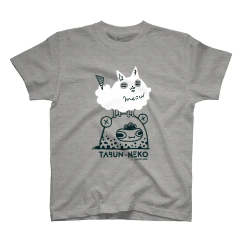 たぶんねこTシャツ／白ねこ スタンダードTシャツ