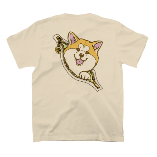 チャックから秋田犬 Regular Fit T-Shirt