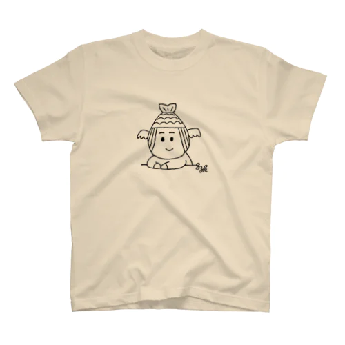 天使人魚ちゃん線画黒 スタンダードTシャツ