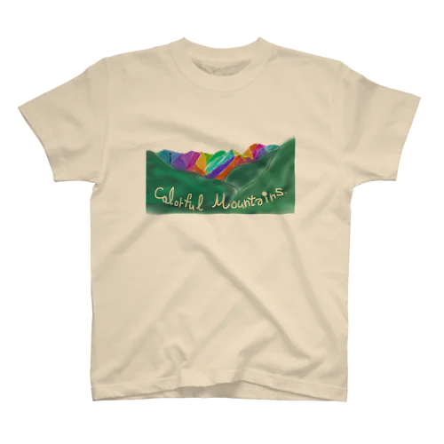 カラフルな山たち Regular Fit T-Shirt