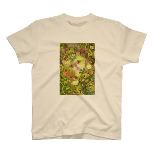 苔むした猫 Regular Fit T-Shirt
