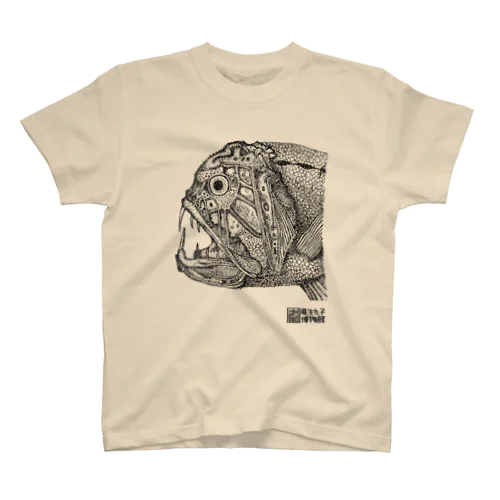 オニキンメ点描画 Regular Fit T-Shirt