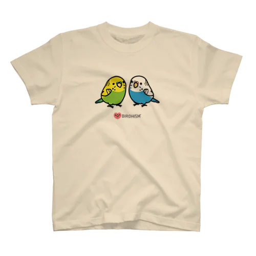 Chubby Bird 仲良しセキセイインコ Regular Fit T-Shirt