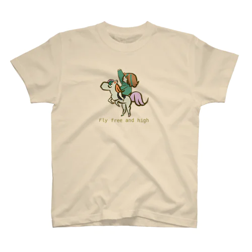 ユニコーンちゃんとルカ(グリーン) Regular Fit T-Shirt