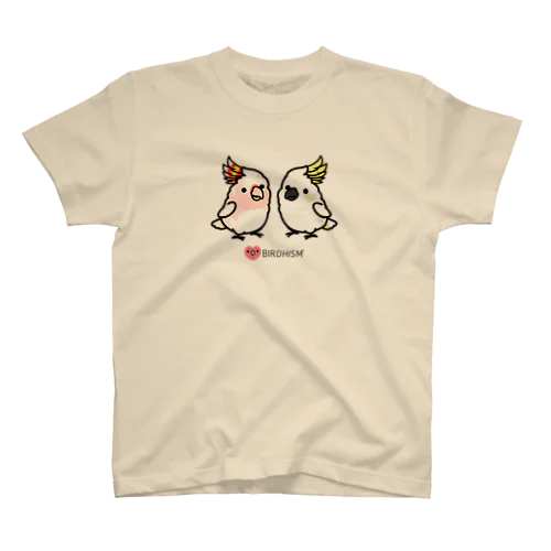 仲良しクルマサカオウム&キバタン Chubby Bird スタンダードTシャツ