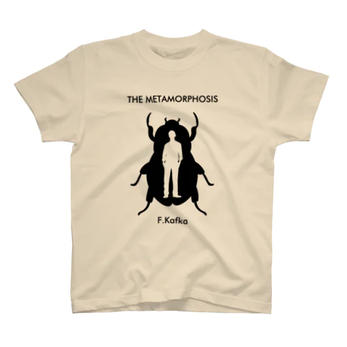 変身（フランツ・カフカ）the Metamorphosis・文豪・文学・文字黒 スタンダードTシャツ