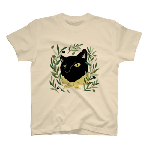 オリーブ畑の黒猫ちゃん Regular Fit T-Shirt