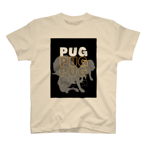 Pug silhouette スタンダードTシャツ