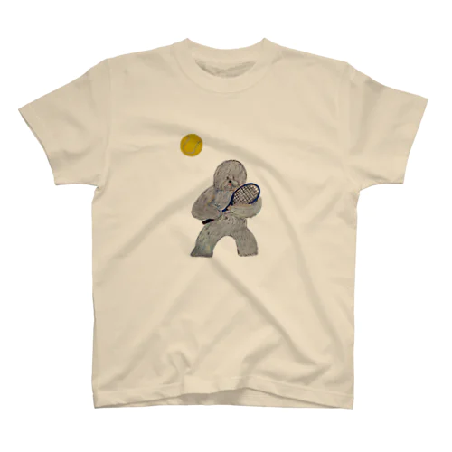 playing tennis dog スタンダードTシャツ