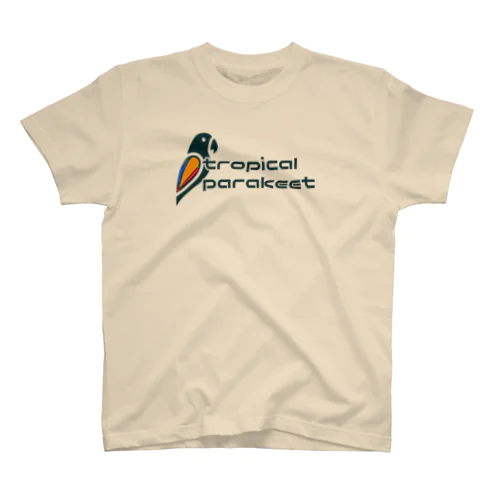 カラフルなインコたちのブランド トロピカルパラキート ロゴ スタンダードTシャツ