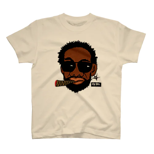 Black  Music Oyaji Regular Fit T-Shirt