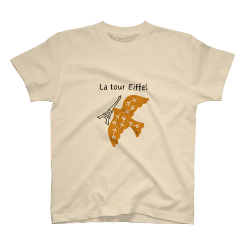 鳥とエッフェル塔 Regular Fit T-Shirt