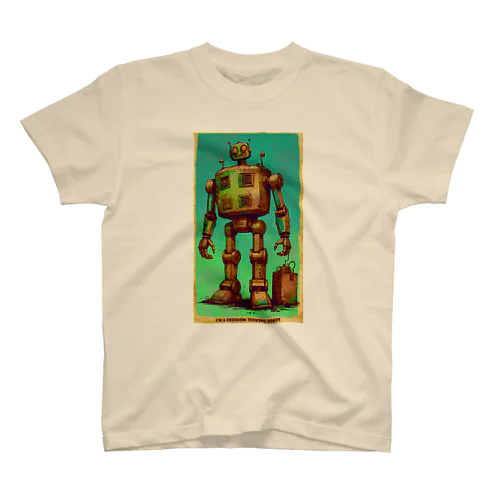 自由を求めるレトロなガラクタロボットくん Regular Fit T-Shirt