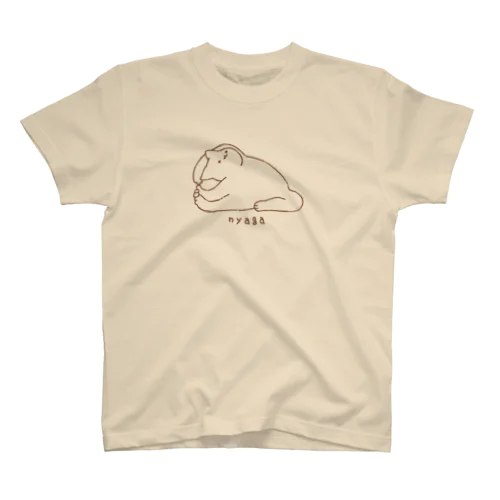 nyaga(茶色の線画) Regular Fit T-Shirt